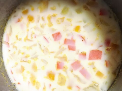 離乳食に！パプリカのカレーミルクスープ